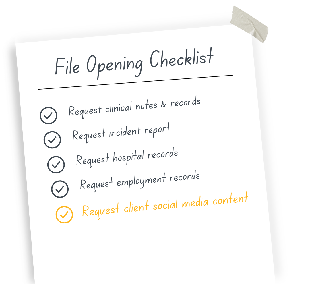 File Opening Checklist