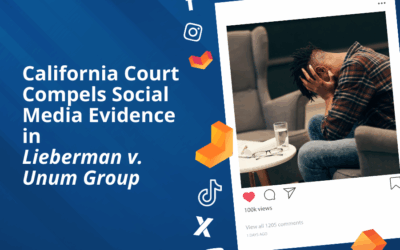 California Federal Court Uses Sampling Framework to Determine Scope of Social Media Production in Lieberman v Unum Group