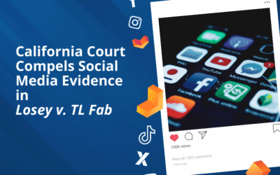 California Court Dismisses Privacy Objection in Social Media Evidence Dispute in Losey v TL Fab